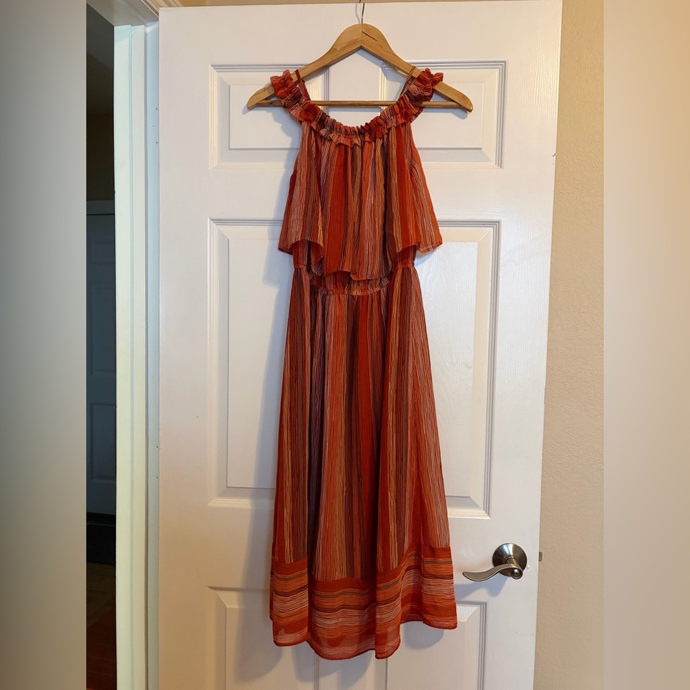 Mossimo Supply Co. Orange Striped Dress